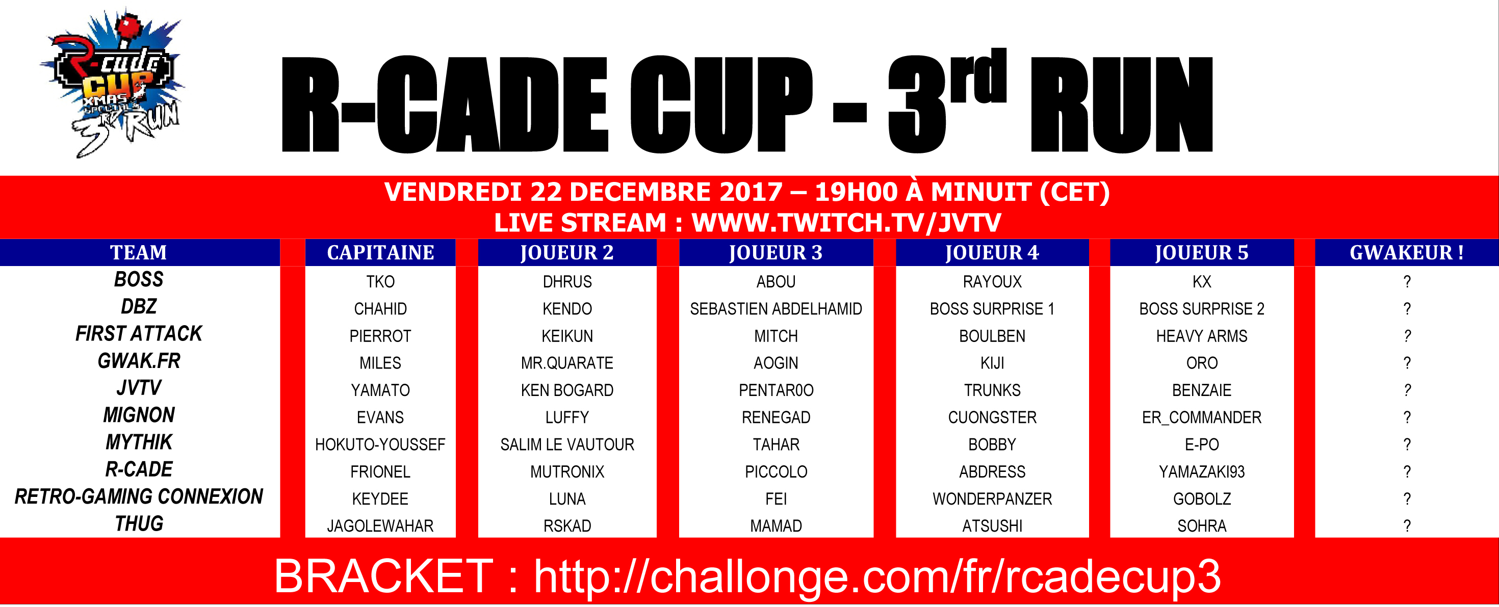 [R-Cade Cup] L'association RGC aura son équipe ! Vendredi 22 décembre ZjGB